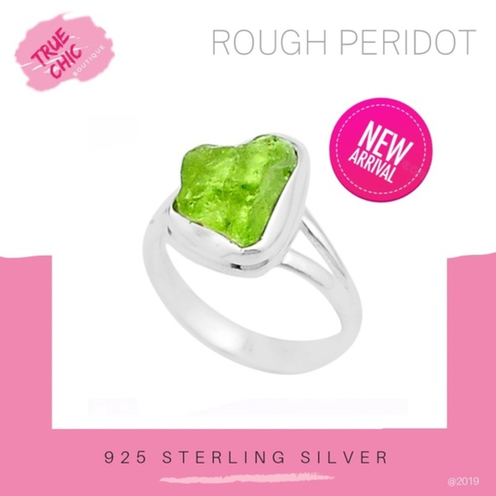 Rough Peridot Ring